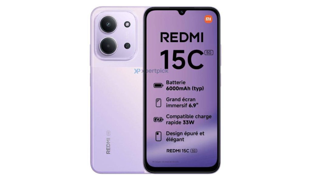 REDMI 15C 5G渲染图曝光：6.9英寸屏幕+6000mAh电池，33W快充加持